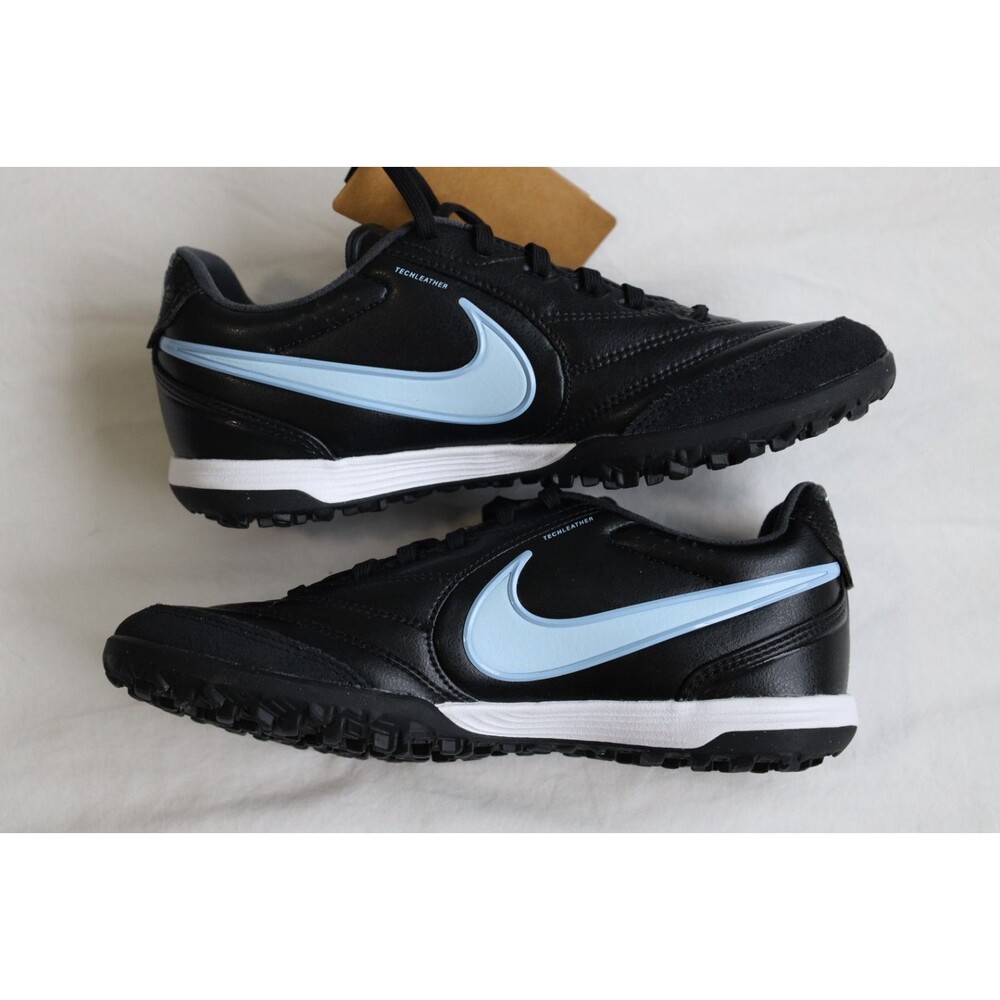 Nike Tiempo Ligera Pro TF Shadow Pack Turf Soccer Shoes Black Ice Blue 6.5 IB447
